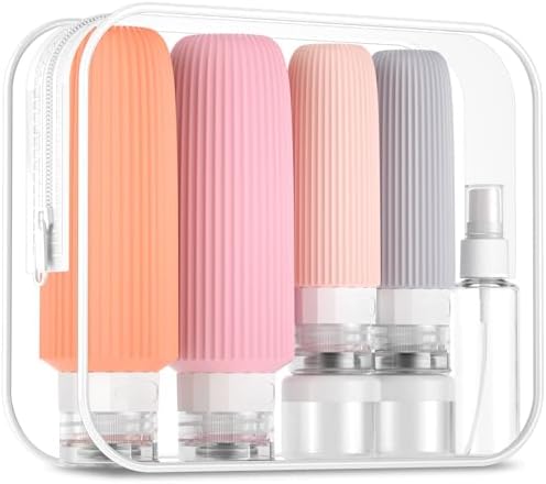 Mrsdry 16 Pack Travel Bottles for Toiletries, Oversize Silicone Travel Containers jar for Toiletries, Leak Proof Refillable Liquid Shampoo And Conditioner Travel Essentials toiletry Bottles by Mrsdry