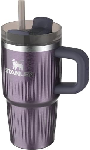 STANLEY Quencher H2.0 Tumbler with Handle and Straw 20 oz | Flowstate 3-Position Lid | Cup Holder Compatible for Travel | Insulated Stainless Steel Cup | BPA-Free | Fluted Wisteria Shine - Image 2