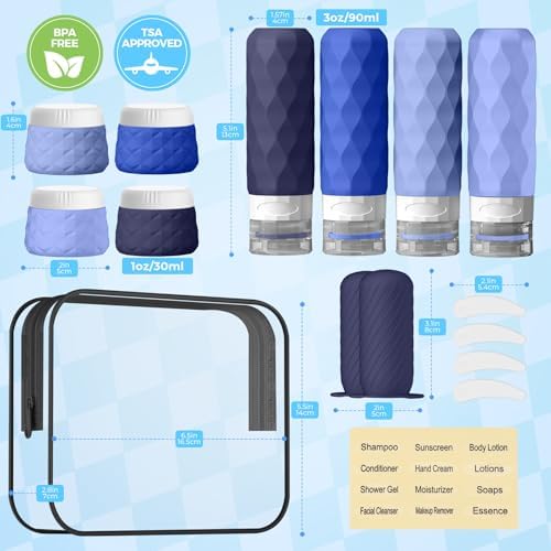 Silevoler 16Pack Travel Bottles for Toiletries, Bottles, Jars, and Covers - Image 2
