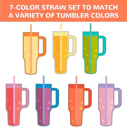 Tomorotec 15PCS Silicone Drinking Straws Fit for Stanley 40oz 30oz Tumbler - Image 5