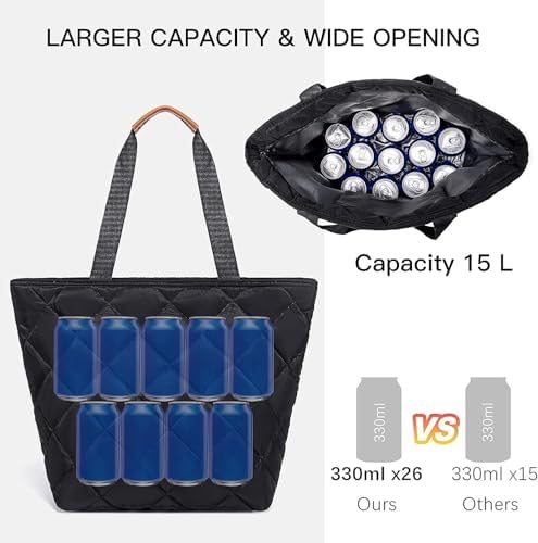Insulated Cooler Bag Reusable Grocery Tote Bags Transport Large Lunch Box for Women - Image 3