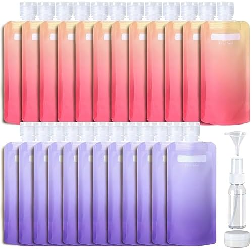 PACKISM 27 Pack Travel Pouches for Toiletries - 90ml 3 oz Liquid Containers by Packism