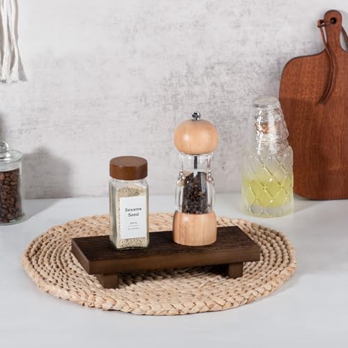 Bathroom Tray Farmhouse Decor Kitchen Soap Holder, 8.7" * 3.6" Walnut - Image 2