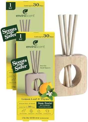 Enviroscent Scent Stix™ Starter Kit with Mango Wood Stand & Refill (2 Pack) by Enviroscent