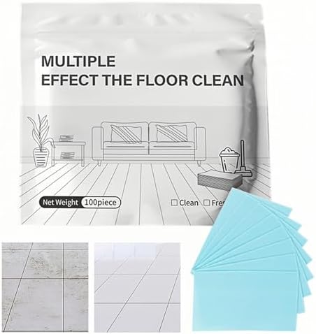 300 Pieces Multi Effect Floor Cleaner Sheets Floor Cleaning Tablets Water Soluble Floors Cleaners Wood Cleaner Tablets For Mopping Concentrated Cleaners For Hardwood, Tile, Laminate & More - Image 2