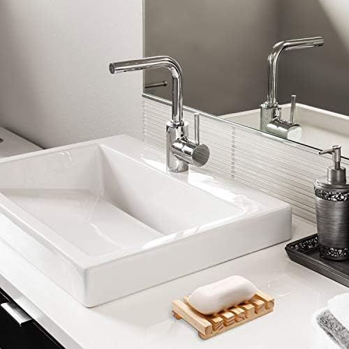 Honoson 5 Pcs Natural Wood Soap Dish Drain Tray for Shower Bath,Wooden - Image 3