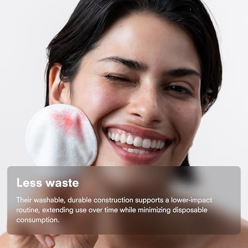 Public Goods Reusable Bamboo Cleansing Rounds | 14 Count Makeup Remover Pads with Cotton Mesh Wash Bag | Alternative to Disposable Cotton Rounds | Gentle, Machine Washable, Vegan Skincare Essential - Image 5