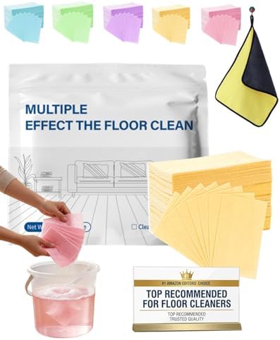 100-Piece Floor Cleaning Tablets, 2026 Upgraded Multi-Surface Cleaner, Dissolvable Pre-Measured Concentrated Mop Remover Solution for Deep Cleaning Hardwood, Tile & Laminate, Streak-Free Fresh Scent by Unknown