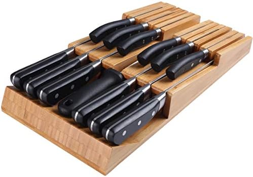NIUXX Bamboo In-Drawer Knife Block Set for 12 Knives(Not Included) by NIUXX