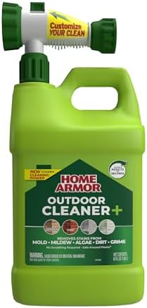 Home Armor Outdoor Cleaner+, 64 oz., Remove Stains from Mold, Mildew, Algae, Dirt and Grime for Visible Results in Seconds, No Scrubbing Required, Plant Safe When Used as Directed by HOMEARMOR