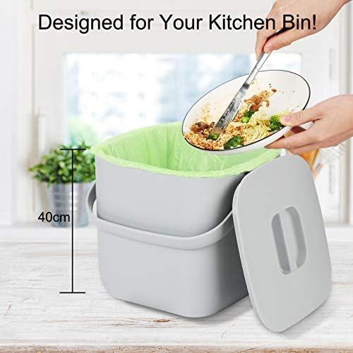 Trash bags 2.6 gallon Biodegradable: Aievrgad Garbage bags for tall kitchen trash can liner, 120 count,Unscented, Heavy Duty, Thickened, for food/kitchen waste or Graden,green 10L - Image 3