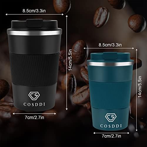 CS COSDDI 12 oz Coffee mug - Stainless Steel Coffee Cup with Leakproof Lid - Image 4