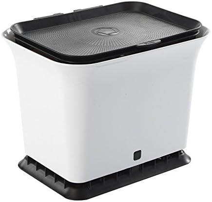 Full Circle Fresh Air Odor-Free Kitchen Compost Bin, Black and White by Unknown