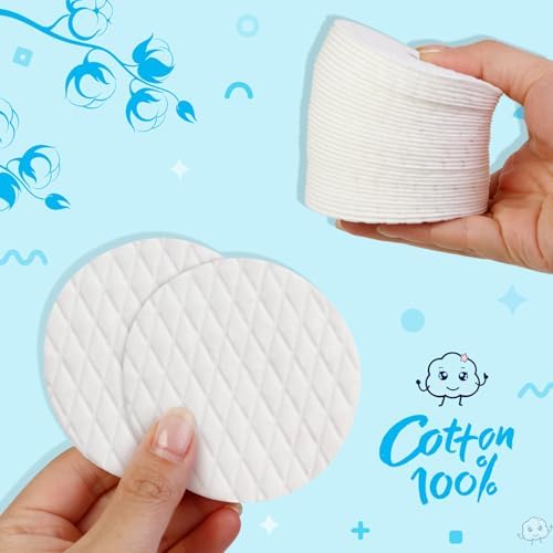Premium Cotton Rounds（120 Count， Pack of 2 - Cotton Pads for Face, 100% Cotton Makeup Remover Pads, Soft and Lint-Free, for Removing Makeup, Nail Polish - Image 3