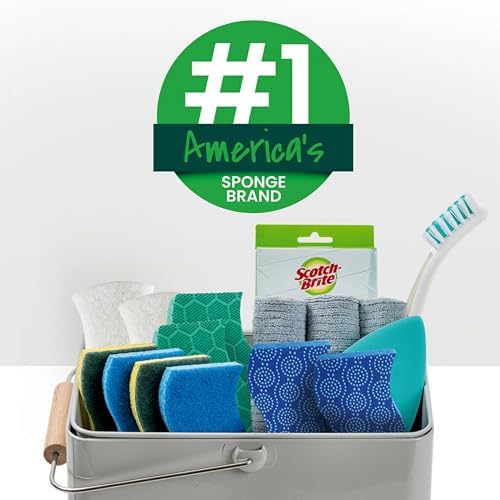 Scotch-Brite Zero Scratch Scrub Sponge, 6 Kitchen Sponges for Cleaning Around the Home, Bathroom & More, Scratch-Free Dish Scrubber, Multi-Surface Safe, Best for Nonstick Pots and Pans, (Pack of 2) - Image 7