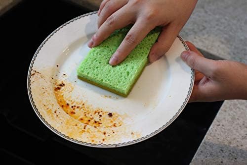 SCRUBIT 48 Pack Natural Sponges - Biodegradable Compostable Cellulose and Coconut Natural Sponges for Dishes, Eco Friendly Non Toxic Kitchen Sponge - Image 3