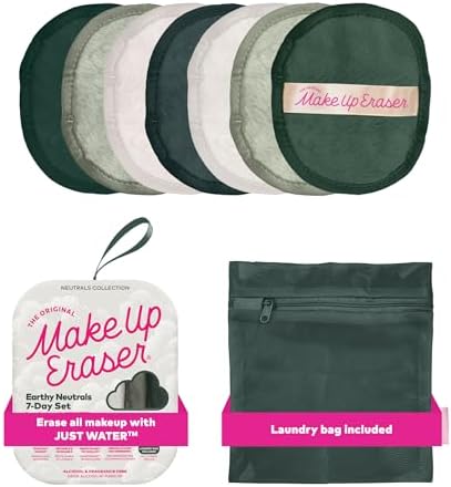 The Original MakeUp Eraser 7-Day Set, Erase All Makeup with Just Water, Including Waterproof Mascara, Eyeliner, Foundation, Lipstick, Sunscreen, and More! Eat Your Greens Neutrals, 7ct. by Unknown