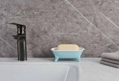 6.5" Mini Clawfoot Bathtub Soap Dish,Bar Soap Holder,Baby Blue - Image 4