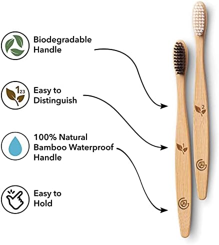 Greenzla Bamboo Toothbrushes for Adults – 12 Pack Wooden Toothbrush Set with Charcoal-Infused Soft Bristles, Natural Oral Care for Daily Use - Image 4