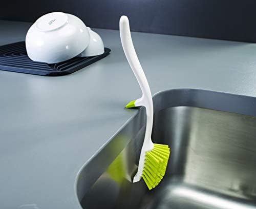 Joseph Joseph Edge Dish Brush with Integrated Sink Rest, Grey - Image 2