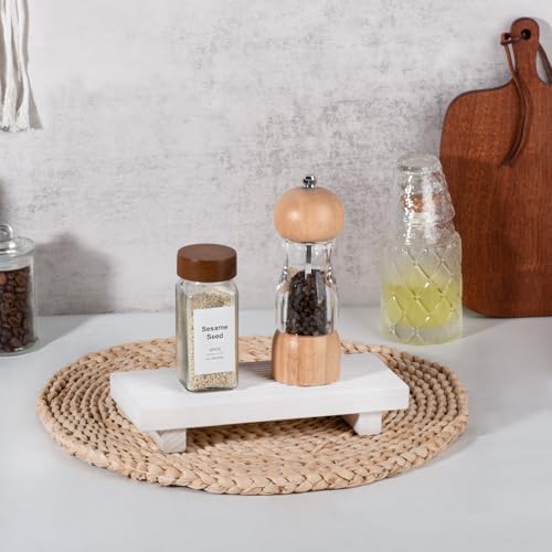 Bathroom Tray Farmhouse Decor Kitchen Soap Holder, 8.7" * 3.6" White - Image 2