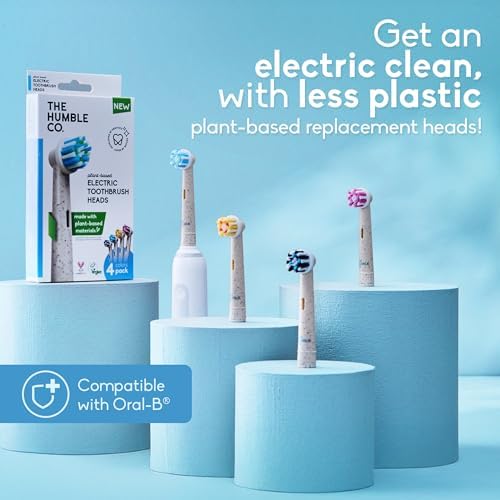 The Humble Co. Bamboo Electric Toothbrush Heads, Soft Bristles (4 Pack) - Image 2