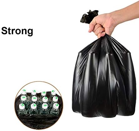 4-6 Gallon Recycled Trash Bags Biodegradable Trash Bags Compostable Garbage bags Recycling bags Degradable Waste basket Liners Bags for Bathroom Kitchen Bedroom Living Room Office (Black, 100 Counts) - Image 4