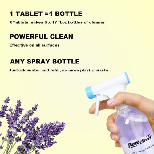 flowcheer Multi Surface Cleaner Refills - 6 Pack (Lavender) - Image 2