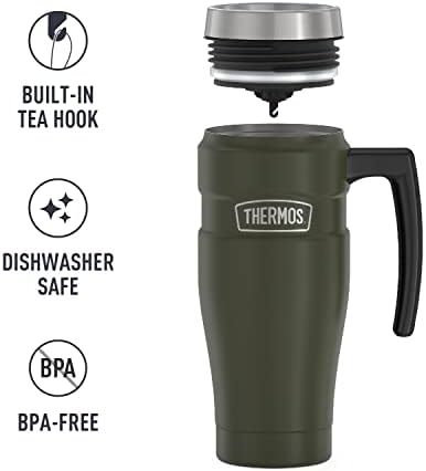 THERMOS Stainless King Vacuum-Insulated Travel Mug, 16 Ounce, Army Green (Pack of 4) - Image 5