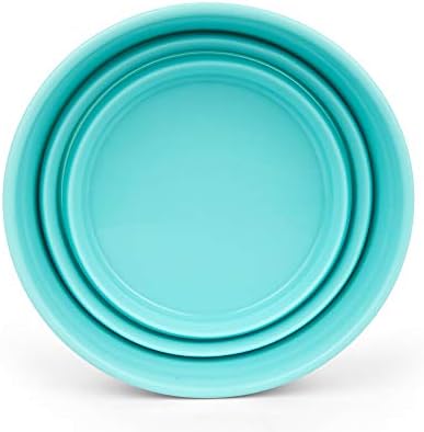 CARTINTS Collapsible Bowls With Lids Silicone Food Storage Containers Collapsible Camping Bowls Silicone Lunch Containers, Ideal for Travel and Camping, 32oz/950ml(Blue) - Image 7