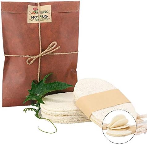 Natural Dish Scrubbers, 6 Piece Kitchen Loofah Sponge, Greener Clean Durable Non-Scratch Brush, Made from Plant-Based Fibers Oil Non-Stick, Compostable by HOMUG