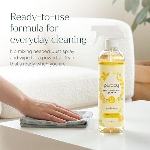 Puracy All Purpose Cleaner Spray – Plant-Powered Multi-Surface Cleaner - Surface Cleaner Solution As Seen on TikTok (Limited Edition Yuzu Blossom, 16 fl oz, 3 Pack) - Image 6