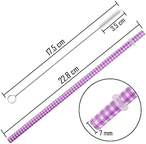 JANYUN 30Pcs Colorful Reusable Plastic Straws with Cleaning Brush - Image 4