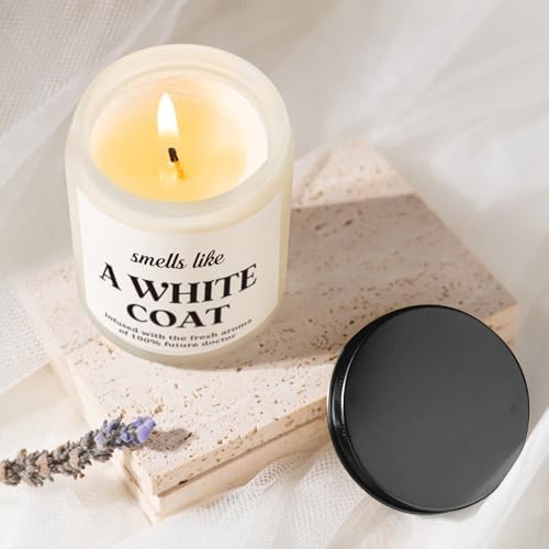 Future Doctor Candle, White Coat Ceremony Gifts, Doctors Day Gifts for Women, Medical Physician Assistant Gift for Medical School Students Graduation Med Student - Lavender Scented Candle (7oz) - Image 6
