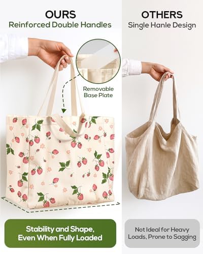 Miss Adola Cute Extra Large Canvas Grocery Tote Bag - Image 4