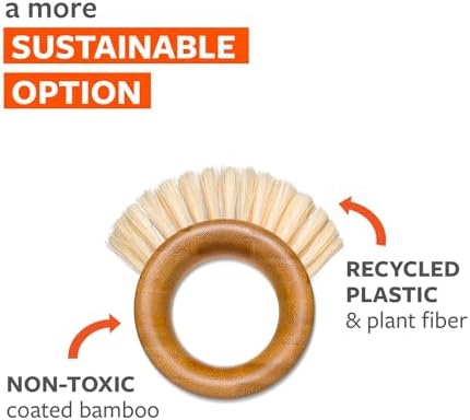 Full Circle The Ring Bamboo Produce Scrub Brush, Removes Dirt from Veggies - Image 3