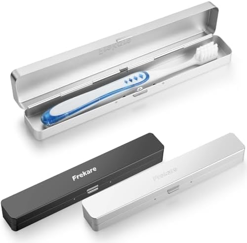 Frekare Toothbrush Case Aluminum, Travel Toothbrush Holder Kit Portable by Frekare