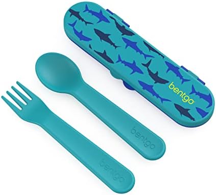 Bentgo Kids Plastic Utensil Set with Fork, Spoon, & Storage Case by Unknown