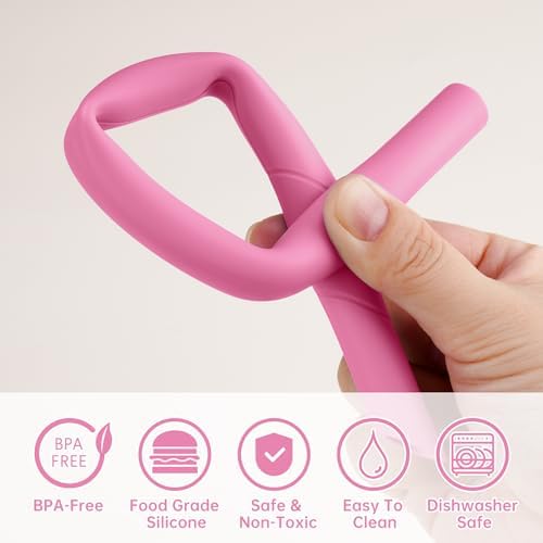 NiHome 6 PCS Extra Wide Reusable Bent Silicone Straws for Boba & Smoothies - Image 6