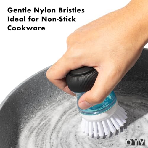 OYV Soap Dispensing Palm Brush Set - Image 3