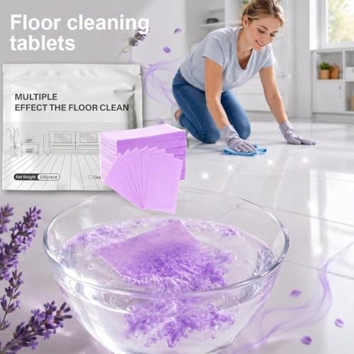 100 Pcs Multi-Purpose Floor Cleaning Tablets, Water Soluble Cleaning Tabs for Hardwood Floors, Laminate Floors and RV Walls (Blue) - Image 6