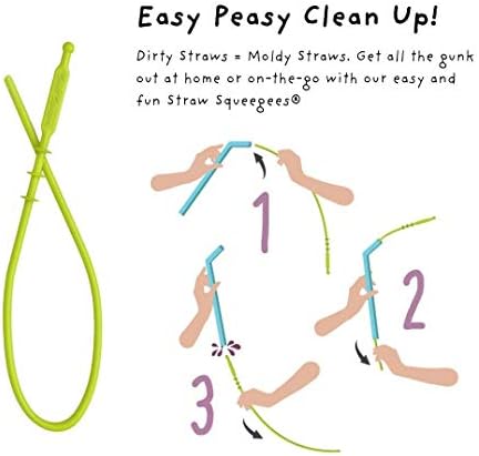 Premium Reusable Silicone Drinking Straws + Patented Straw Squeegee - 9” Long With Curved Bend for 20/30/32oz Tumblers - Neutral Pastel Colors, BPA Free, Flexible, Bendy - Image 5
