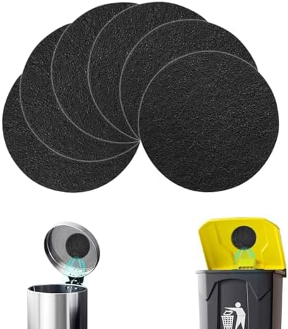 6 Pack Compost Bin Filter,6.7 Inch Compost Filters for Countertop Bin,Charcoal Filters for Kitchen Compost Bin,Filters for Compost Pails,Activated Charcoal Home Bucket Refill Sets,Round(Black) by Gyinere