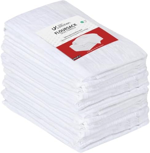 Utopia Kitchen White Flour Sack Towels [12 Pack - 28 x 28 Inch] 100% Cotton by UTOPIAKITCHEN
