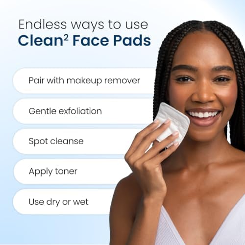 Clean Skin Club Clean² Pads 2.0 [NEW & Improved Edges] Guaranteed Not to Shed & Tear Face Pads, Unique Triple Layers, Textured & Ultra Soft Side, Organic Disposable Cotton, Pair with Makeup Remover - Image 6
