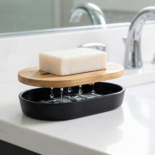 Bamboo Soap Holder Wooden Dish Bar Tray for Shower Sink Bathroom Self Draining Soap Stand Holders Dishes of Soaps Saver for Homemade Soaps - Image 6