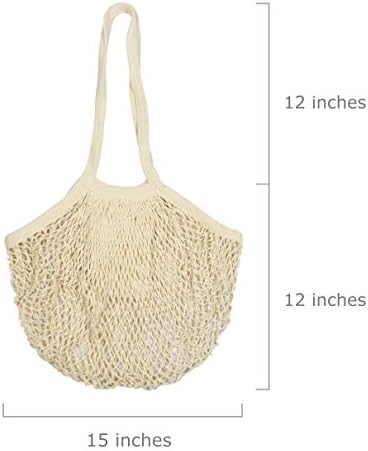Cotton Mesh Onion Storage Bags - 100% Cotton, Reusable, and Washable Mesh Grocery Bags for Storing Garlic and Root Vegetables - Image 4