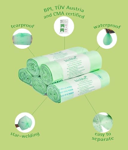 bioMat 13 Gallon Compostable Food Scrap Bags, 50 Count - Image 2