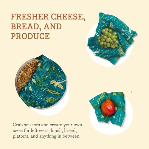 Bee's Wrap Beeswax Wrap Roll, 14 x 52 in - Ocean - Image 4