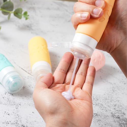 Zafit 18 Pack travel Bottles for Toiletries, TSA Approved Silicone Travel Containers Leak Proof Refillable Travel Accessories for Shampoo Conditioner Lotion Body Wash(Multicolored E) - Image 6